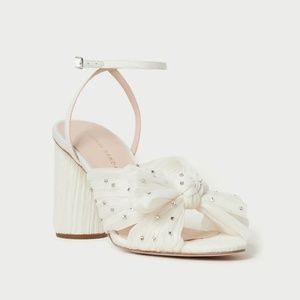 Brand New - Camellia Pearl Rhinestone Bow Heel